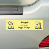 Toevallige afbeelding van de gibbon-cartoon bumpersticker (Op auto)