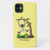 Toevallige afbeelding van de gibbon-cartoon Case-Mate iPhone case (Achterkant)