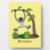 Toevallige afbeelding van de gibbon-cartoon fotoplaat (voorkant)