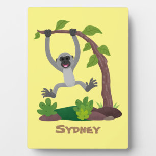 Toevallige afbeelding van de gibbon-cartoon fotoplaat