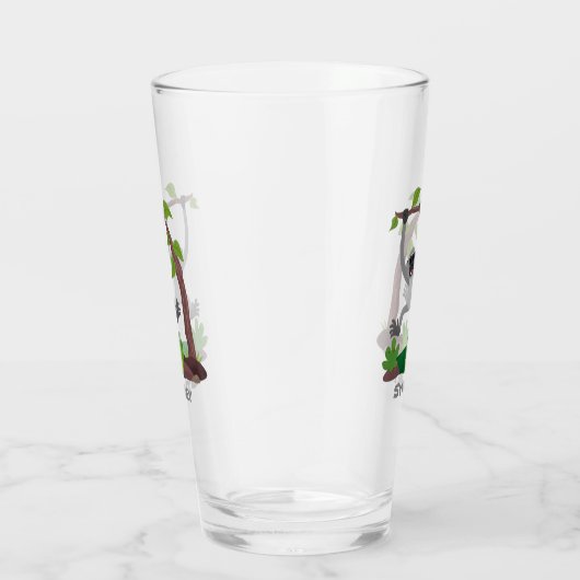 Toevallige afbeelding van de gibbon-cartoon glas (Rechts)