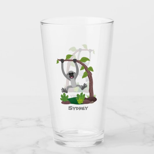 Toevallige afbeelding van de gibbon-cartoon glas (Voorkant)