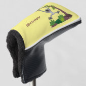 Toevallige afbeelding van de gibbon-cartoon golfheadcover (3/4 voorkant)