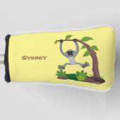 Toevallige afbeelding van de gibbon-cartoon golfheadcover (Voorkant)