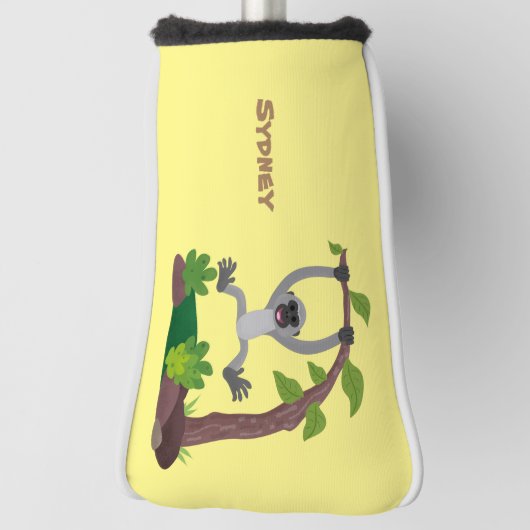 Toevallige afbeelding van de gibbon-cartoon golfheadcover (Draai 90)