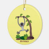 Toevallige afbeelding van de gibbon-cartoon keramisch ornament (Links)