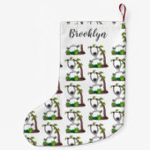 Toevallige afbeelding van de gibbon-cartoon kleine kerstsok (Achterkant)