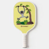 Toevallige afbeelding van de gibbon-cartoon pickleball paddle (Voorkant)