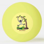 Toevallige afbeelding van de gibbon-cartoon pingpongbal (Achterkant)
