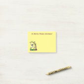 Toevallige afbeelding van de gibbon-cartoon post-it® notes (Op bureau)