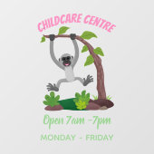 Toevallige afbeelding van de gibbon-cartoon raamsticker (Vel)