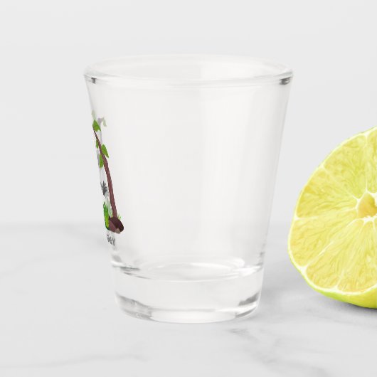 Toevallige afbeelding van de gibbon-cartoon shot glas (Rechts)