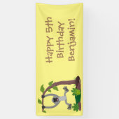 Toevallige afbeelding van de gibbon-cartoon spandoek (Verticaal)