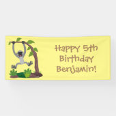 Toevallige afbeelding van de gibbon-cartoon spandoek (Horizontaal)