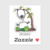 Toevallige afbeelding van de gibbon-cartoon sticker (Vel)