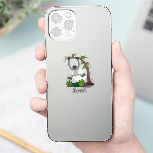 Toevallige afbeelding van de gibbon-cartoon sticker (Telefoon)