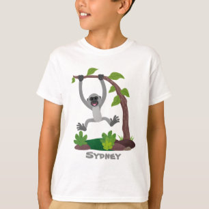 Toevallige afbeelding van de gibbon-cartoon t-shirt