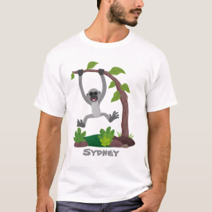 Toevallige afbeelding van de gibbon-cartoon t-shirt