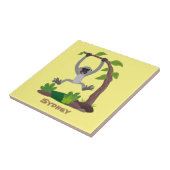 Toevallige afbeelding van de gibbon-cartoon tegeltje (Zijkant)