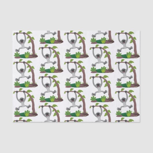 Toevallige afbeelding van de gibbon-cartoon tissuepapier (Voorkant)