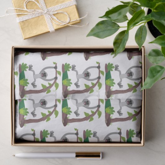 Toevallige afbeelding van de gibbon-cartoon tissuepapier (Geschenk)