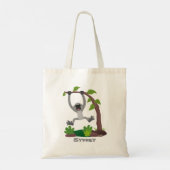 Toevallige afbeelding van de gibbon-cartoon tote bag (Achterkant)