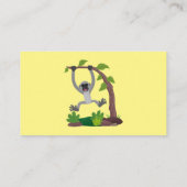 Toevallige afbeelding van de gibbon-cartoon visitekaartje (Achterkant)
