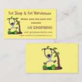 Toevallige afbeelding van de gibbon-cartoon visitekaartje (Voorkant / Achterkant)