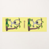 Toevallige afbeelding van de gibbon-cartoon yogamat (Achterkant (horizontaal))