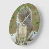 Toevallige eekhoorn persoonlijk personaliseren grote klok (Hoek)