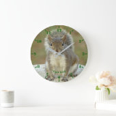 Toevallige eekhoorn persoonlijk personaliseren grote klok (Huis)