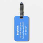 Toevallige groene kikker cartoon illustratie bagagelabel (Achterkant verticaal)