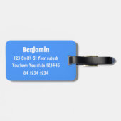 Toevallige groene kikker cartoon illustratie bagagelabel (Achterkant horizontaal)