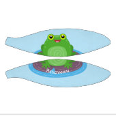 Toevallige groene kikker cartoon illustratie basketbal (Panelen)