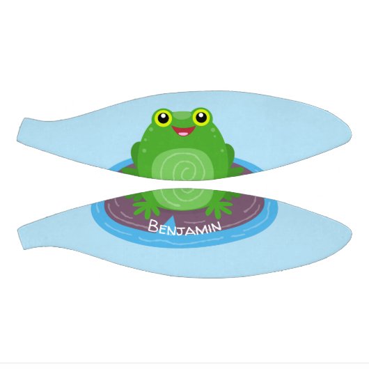 Toevallige groene kikker cartoon illustratie basketbal (Panelen)