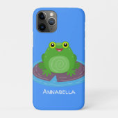 Toevallige groene kikker cartoon illustratie Case-Mate iPhone case (Achterkant)