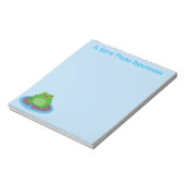 Toevallige groene kikker cartoon illustratie notitieblok (Linkerzijde)