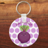 Toevallige illustratie van de paarse bietenteelt sleutelhanger (Voorkant)