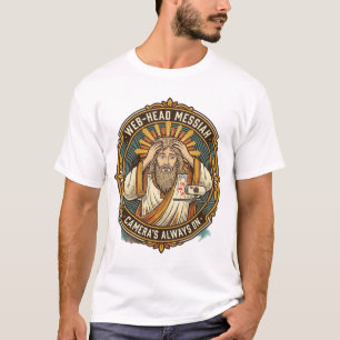 Toevallige Jezus Video Op Bedhead Ochtend Vergader T-shirt