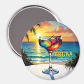 Toevallige middag op aruba magneet (Voorkant / Achterkant)
