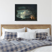 Toevallige mond door moonlight canvas afdruk (Insitu (Slaapkamer))