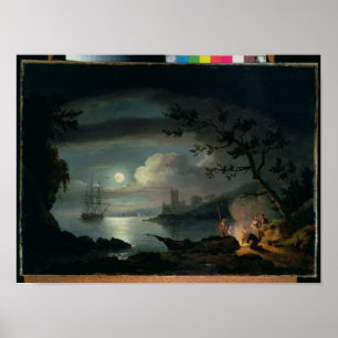 Toevallige mond door moonlight poster
