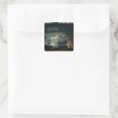 Toevallige mond door moonlight vierkante sticker (Tas)