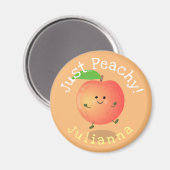 Toevallige perzikzomerillustratie cartoon magneet (Voorkant / Achterkant)