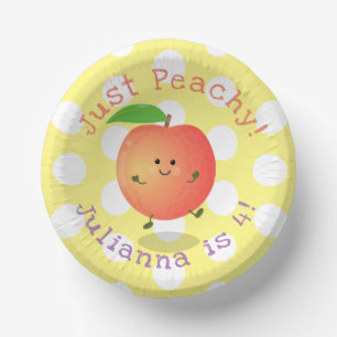 Toevallige perzikzomerillustratie cartoon papieren kommen