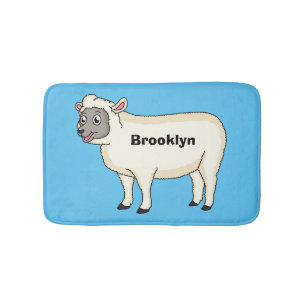 Toevallige schaapse cartoon badmat