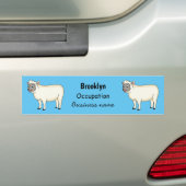 Toevallige schaapse cartoon bumpersticker (Op auto)