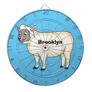 Toevallige schaapse cartoon dartbord