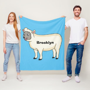 Toevallige schaapse cartoon fleece deken