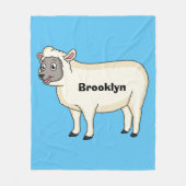 Toevallige schaapse cartoon fleece deken (Voorkant)